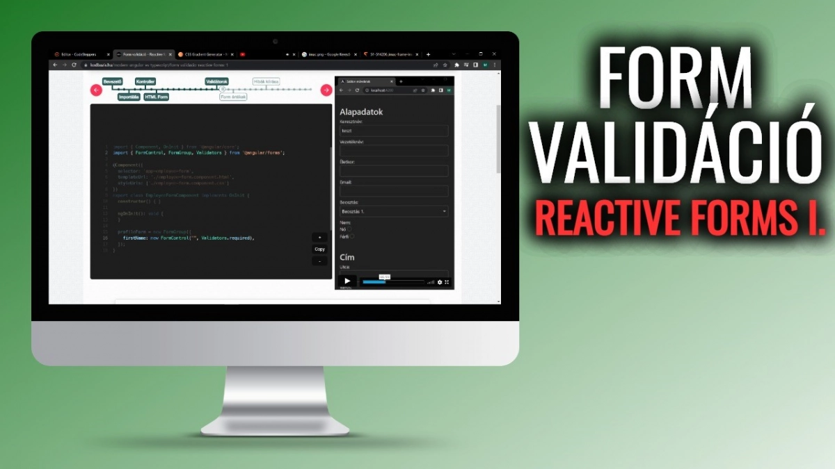 Form validáció - Reactive forms 1.